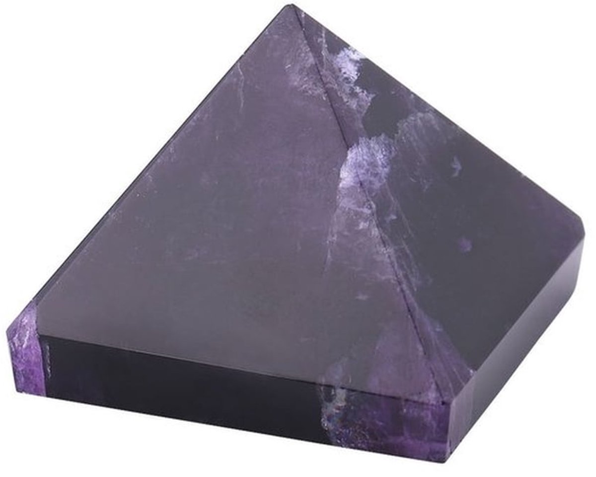 Amethist Piramide 3cm - Kristal Beeldje - Feng Shui Decoratie - Gelukssymbool - Spiritueel Object - Mooie Decoratie - Kristallen Piramide