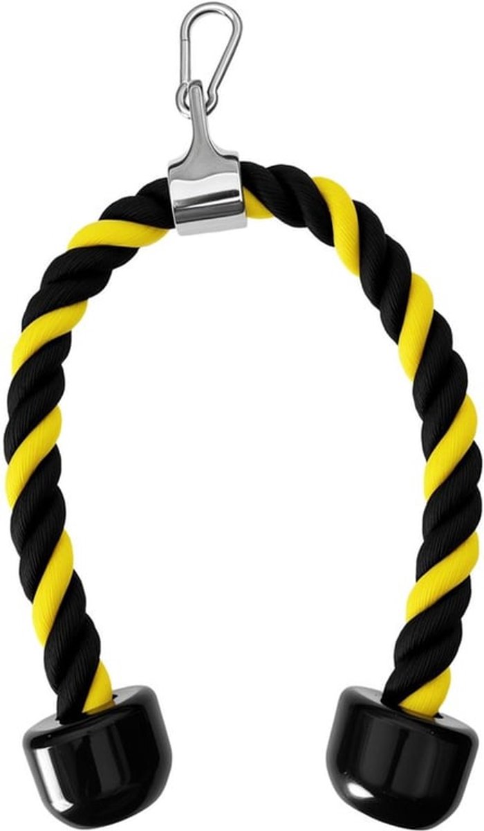 Tricep Touw 27 Inch - Heavy Duty Nylon - Antislip Handgrepen - Kabel Machine Accessoires - Thuis Gym - Versterkt Uiteinde - Fitness Touw