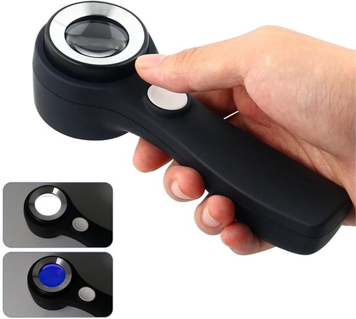 Vergrootglas Handheld - 60x Vergroting - Verlicht met LED-licht - USB Oplaadbaar - Ideaal voor Observatie - Geschikt voor Buitenshuis