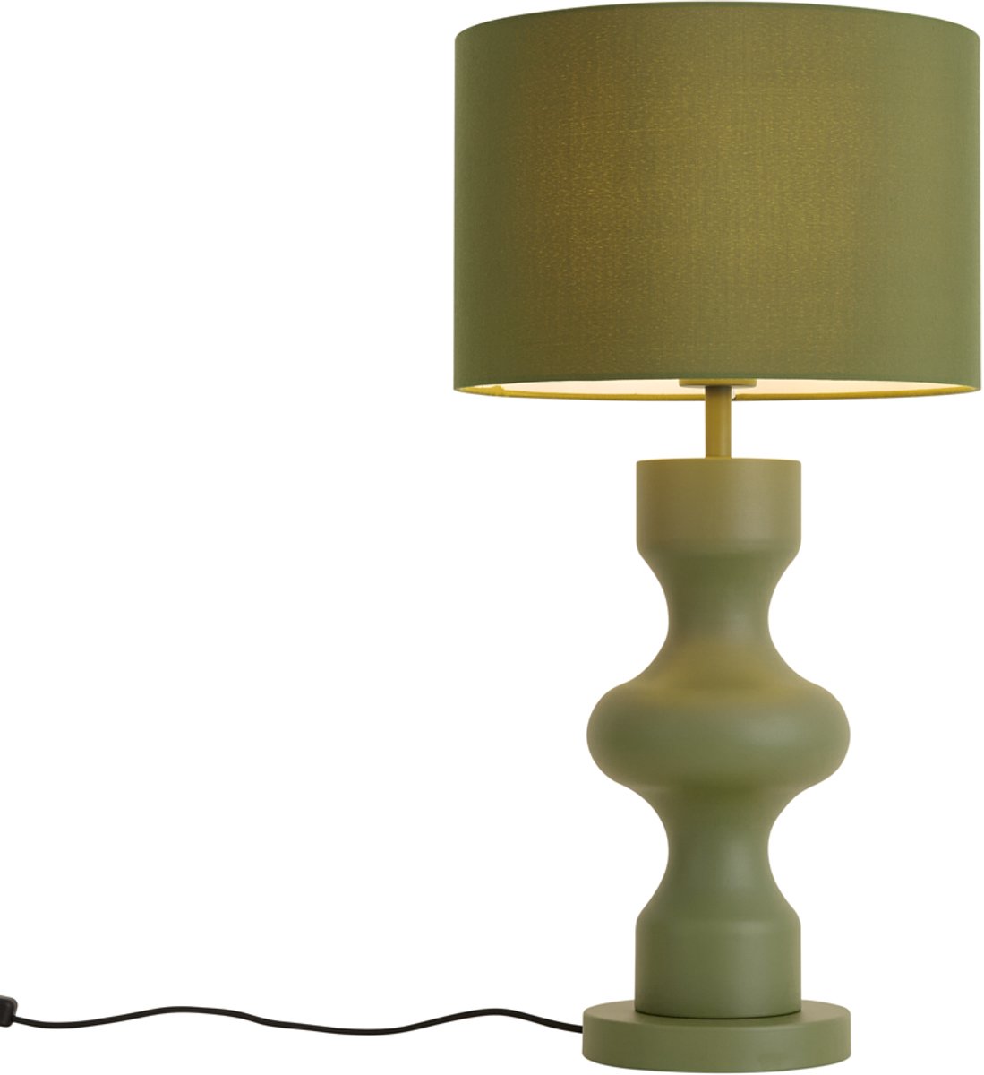 Qazqa retro tafellamp - Captain - groen, max. 15W, geschikt voor led, 58cm, ideaal als woonkamer en slaapkamer lamp