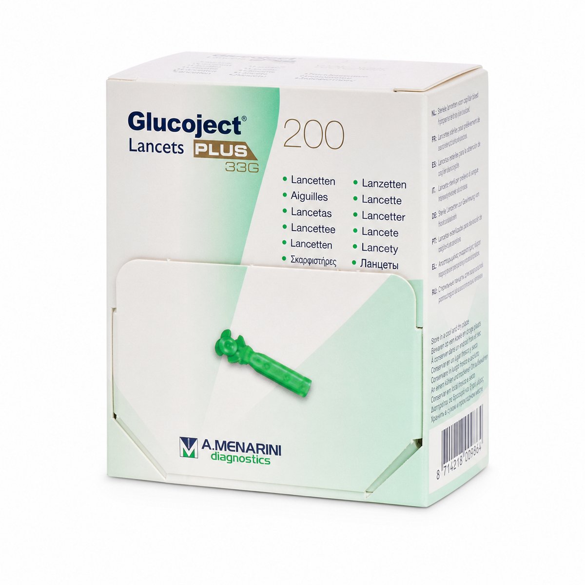 Glucoject lancetten 200 stuks