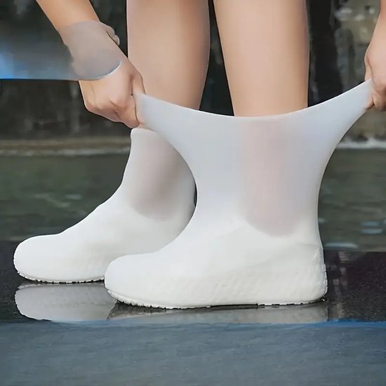 Waterdichte Siliconen Schoenovertrekken - Herbruikbare Antislip Regenhoes voor Schoenen - Bescherming bij Regen en Sneeuw - Maat 34-40 - 1 Paar — afbeelding 2