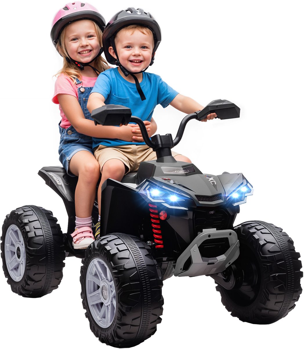 AIYAPLAY Elektrische Kinderauto Kunststof, Metaal 109L x 68,5B x 76H cm Zwart