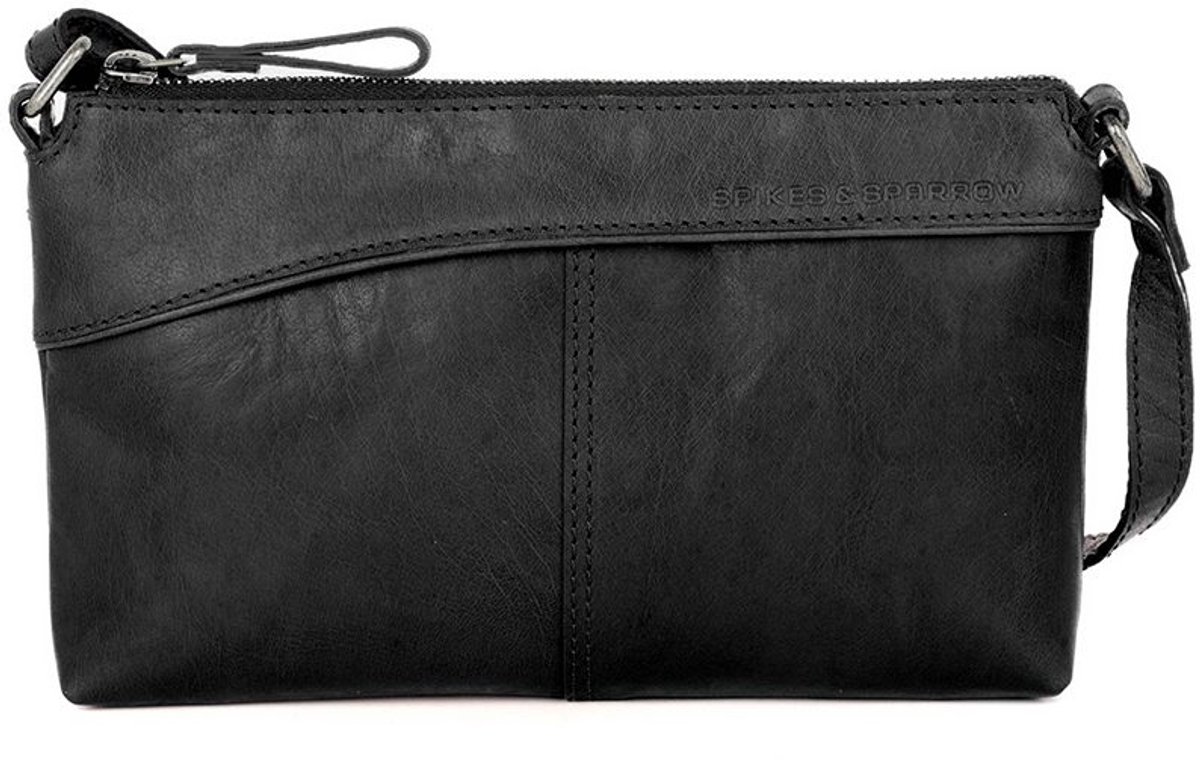 Leren Crossbodytas - Merlin - Zwart