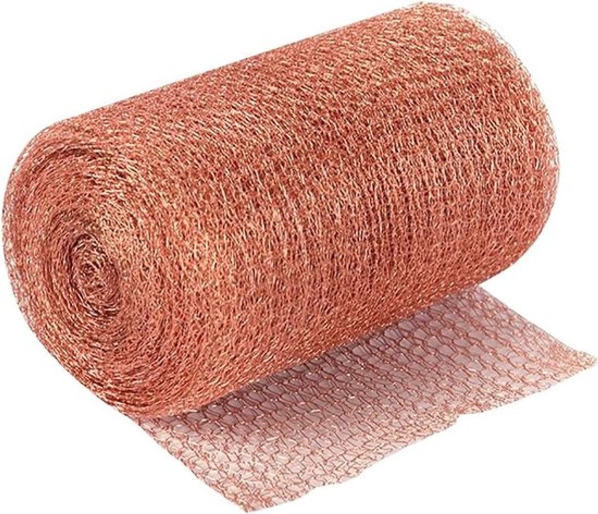 Koperband van 12.7 cm x 6 m voor bescherming tegen slakken en corrosie, dubbelzijdige sluiting, ideaal voor slagbeveiliging en duurzame omheining