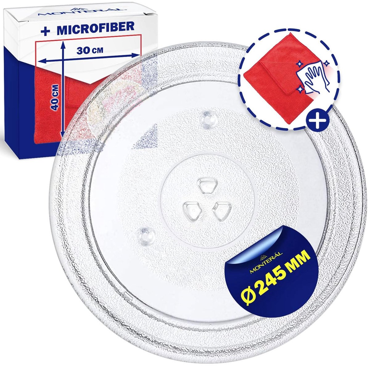 Solidchoice - Universele Magnetronplaat van Glas met Microvezeldoek