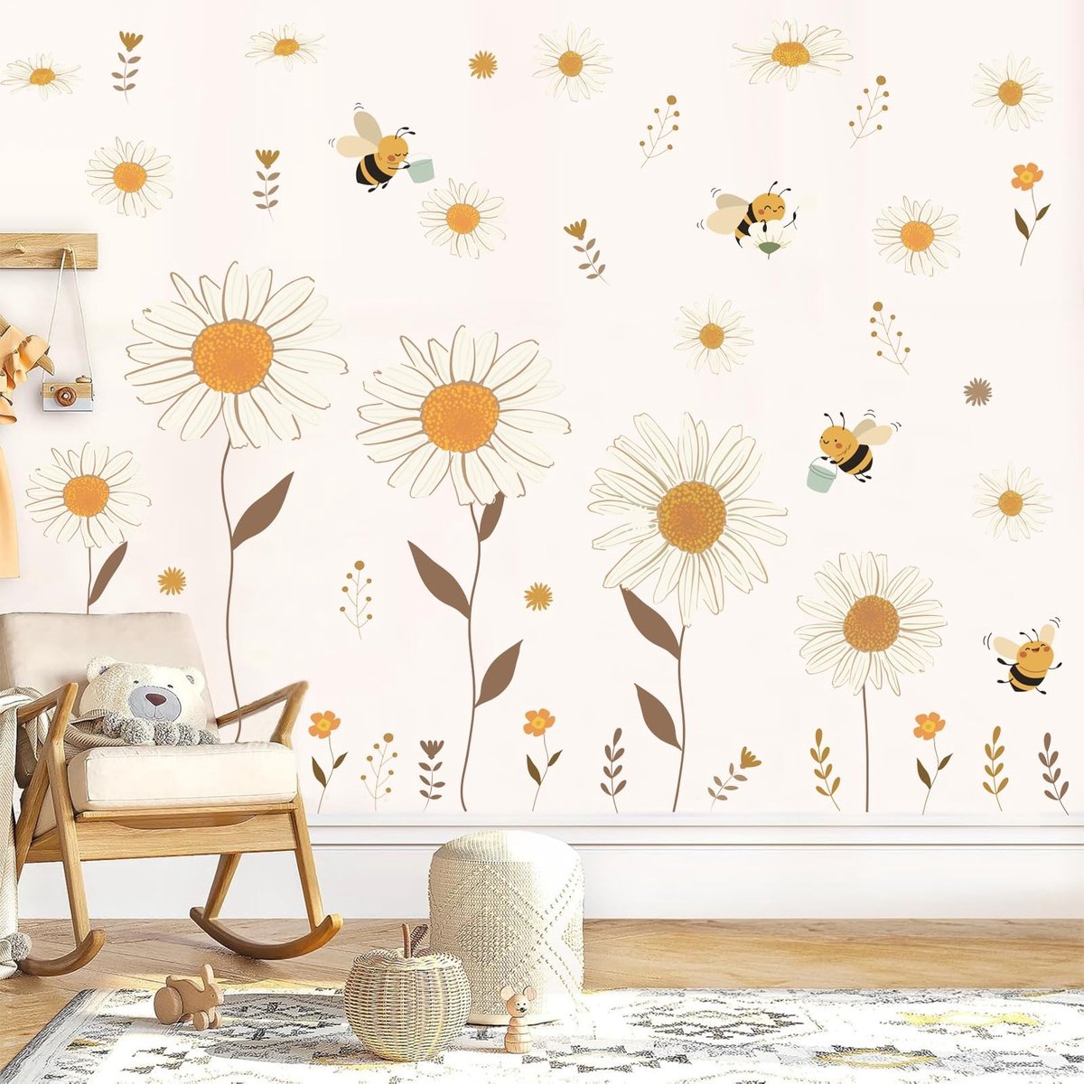 Solidchoice - Bijen en Bloemen Wandstickers