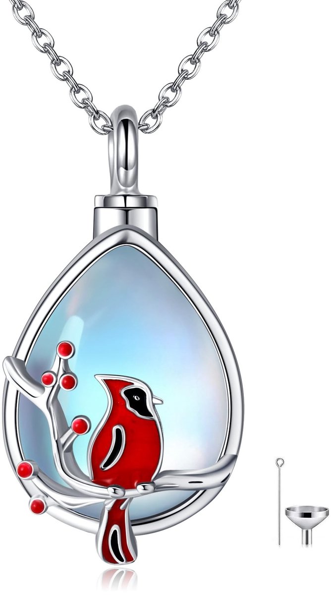 Solidchoice - Harten Urn Ketting van 925 Sterling Zilver