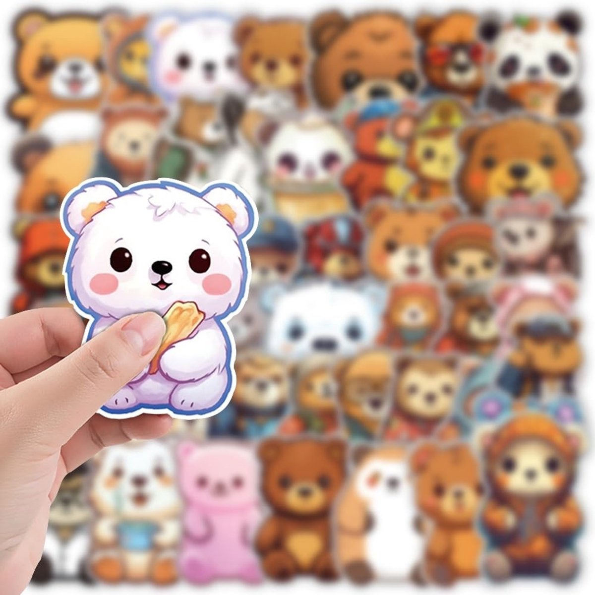 Solidchoice - Set van 100 Schattige Bear Stickers voor Laptop en Skateboard