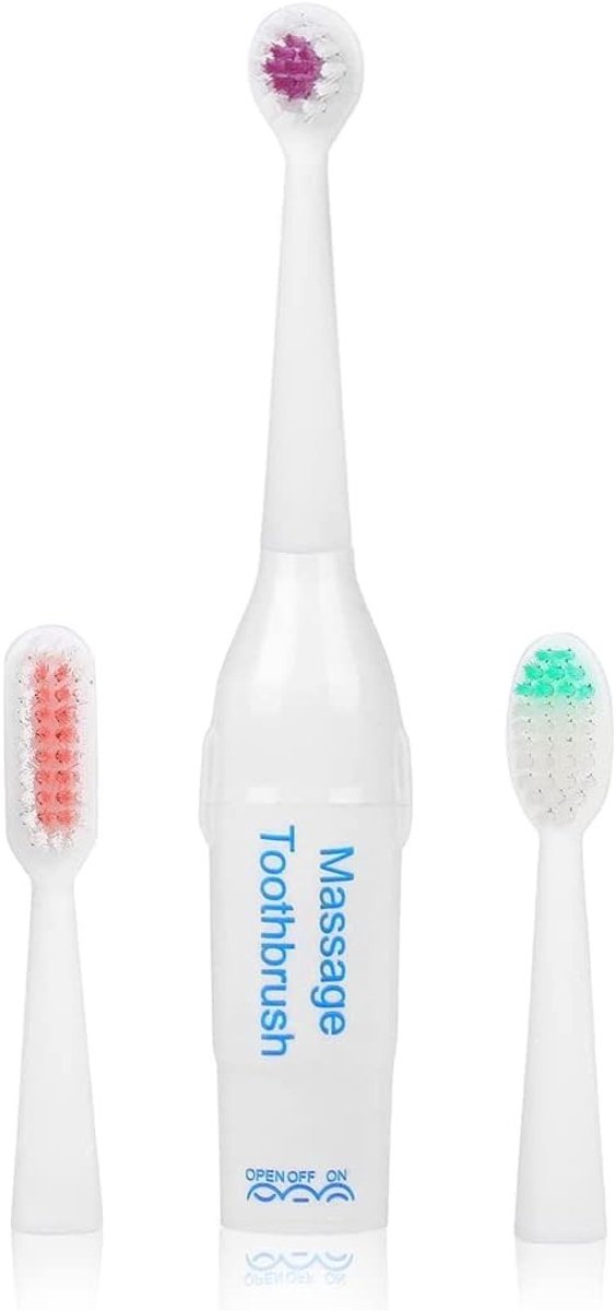 Elektrische Tandenborstel voor Honden, Veilig Geluidsgolven, Dieren Tandverzorging en Reinigingsset met 3 Borstels voor Optimale Mondhygiëne