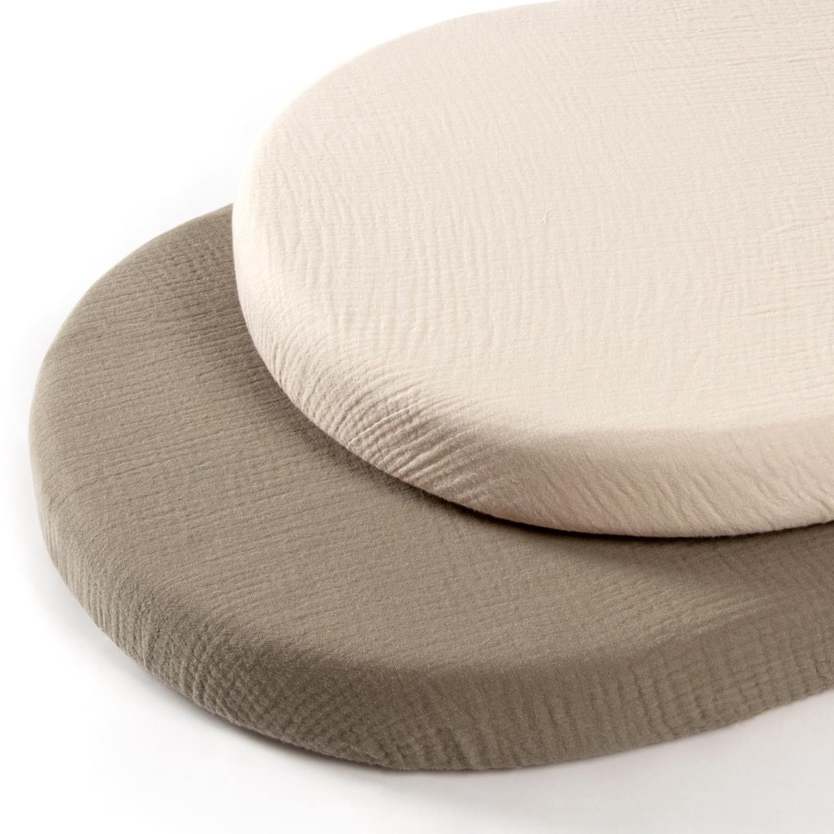 Wieg hoeslaken set van 2 stuks - ademend mousseline katoen - afneembaar wasbaar buitenhoes - geschikt voor babywieg matras - 32 * 17 inchStijl 3