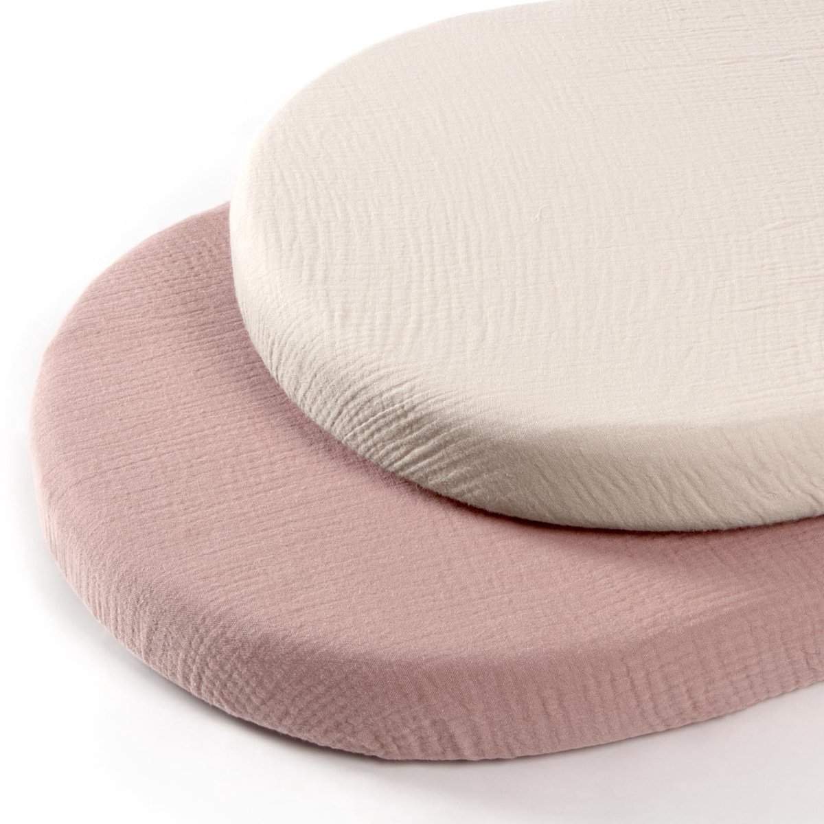 Wieg hoeslaken set van 2 stuks - ademend mousseline katoen - afneembaar wasbaar buitenhoes - geschikt voor babywieg matras - 32 * 17 inchStijl 5