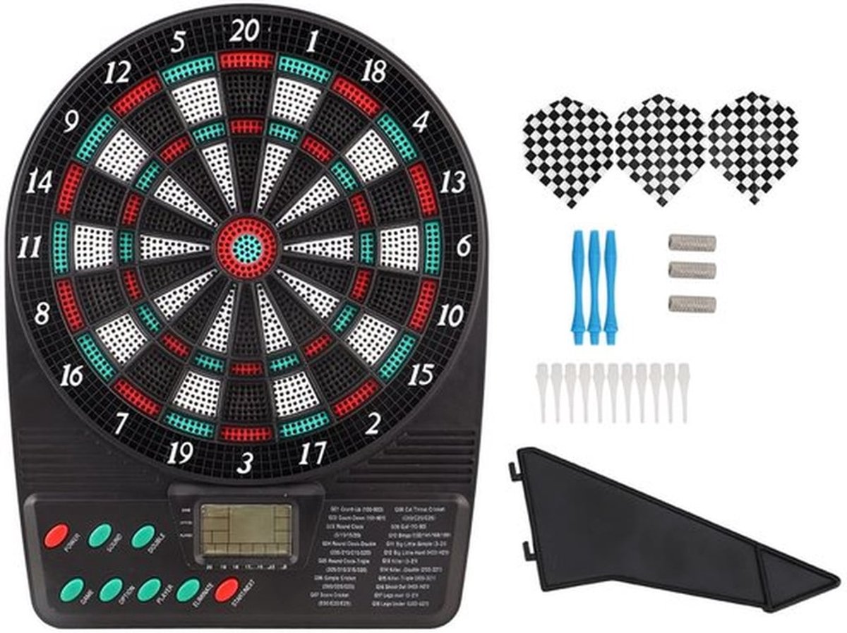 Elektronisch Dartbord - Zachte Dartset - Automatische Score - 27 x 22 x 3 cm - Familie Vrijetijdsdoelentertainment - Voor Jong en Oud - I...
