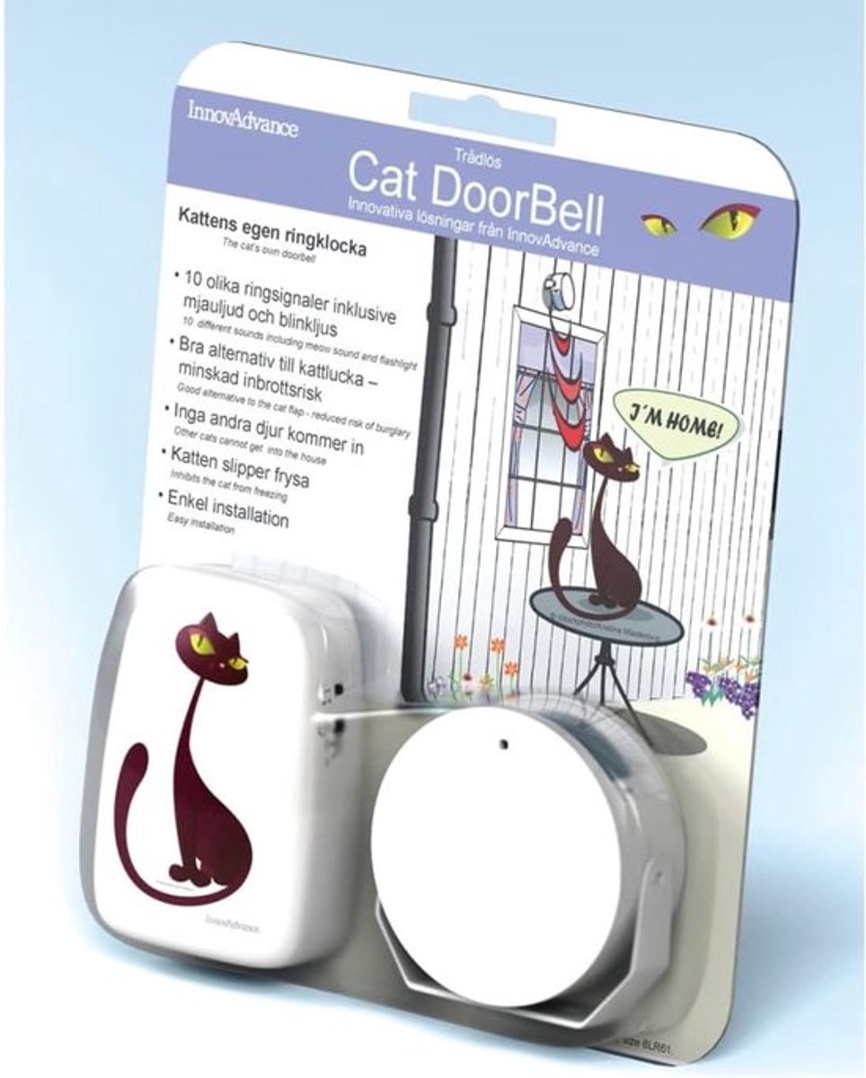 SnelShoppen - Cat Doorbell voor Katten en Honden - Witte Dier Deurbel - Perfect voor Huisdieren - 1 Stuk - Ideaal voor Thuisgebruik en Buiten - Diervr