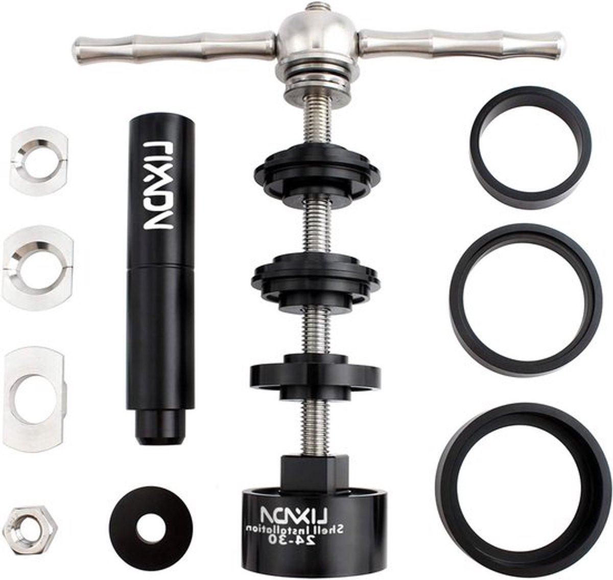 Fiets Lager Druk Kit voor Installatie en Verwijdering van Bottom Bracket Gereedschap voor BB86/BB30/BB91/BB92/PF30 met Aluminium en RVS Materialen