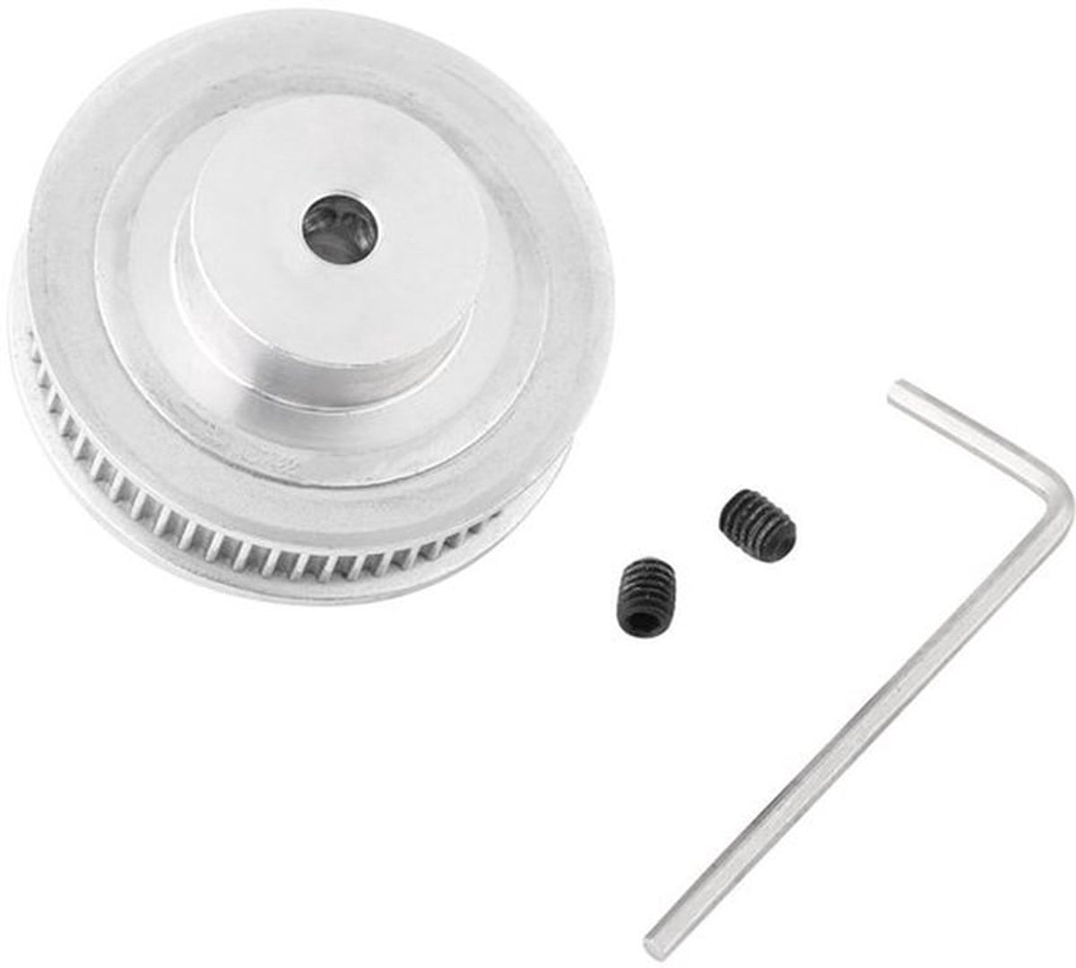 Timing Katrollen 60 Tanden - Aluminium - 2GT (GT2) - Precisie Afdrukken - 3D Printer - Boring 5 mm - Synchrone Wielmaat - Katrol