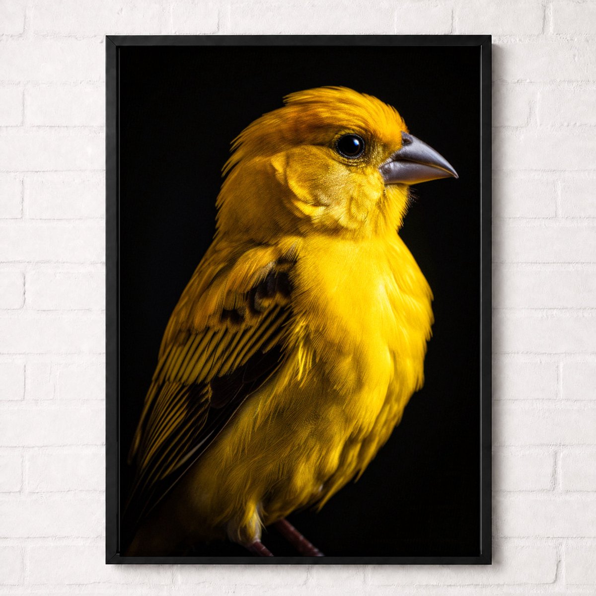 Gele Kanarie Poster - Vogelportretten Collectie - Dieren Posters - A1+ 61 x 91,5 cm