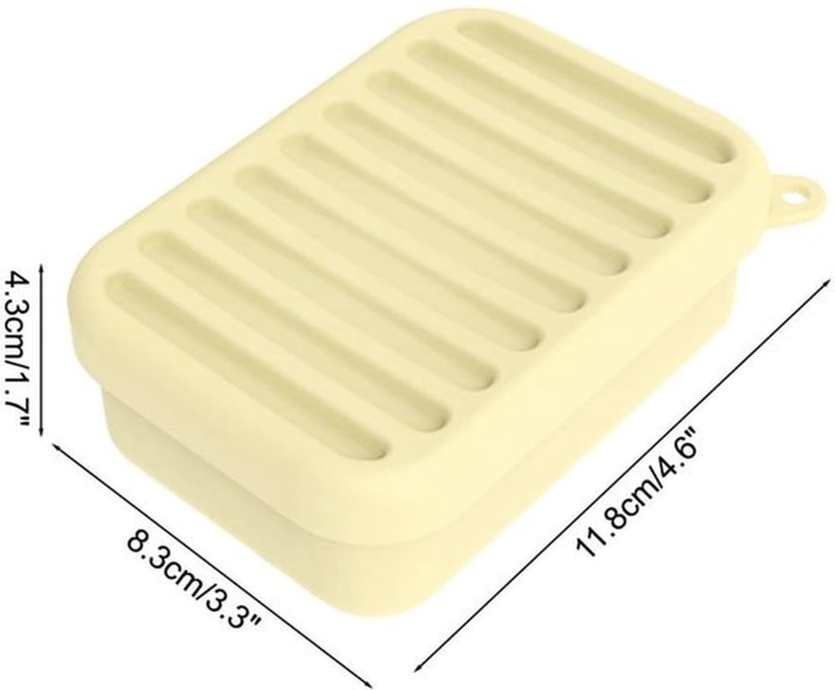 Reiszeepkoffer Lekvrij - Draagbare Zeepdoos - Antislip - Siliconen - Afvoerkussen - Comfortabel Gebruik
