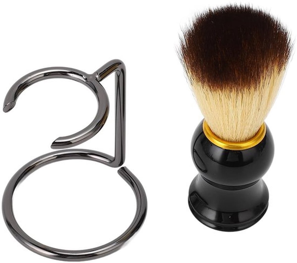 Scheerkwast met houder - Scheerkwast set - Scheerzeep voor mannen - Scheerkom - Baardborstel - Heren scheeraccessoires - Scheerborstel