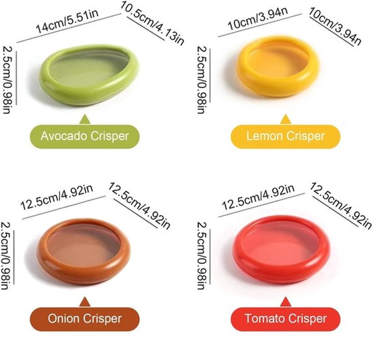 Vershoudcontainers set van 4 - Siliconen opbergdoos - Anti-oxidatie - Afsluitbaar deksel - Voedselverspilling voorkomen - Bewaart smaak en voedingsstoffen