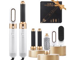 Velori Air Styler 1000W 5-in-1 - Heteluchtborstel - Automatische Krultang - Föhnborstel - Stijltang - Volume Styler - 3 Temperatuurstanden - 220V - Ionentechnologie