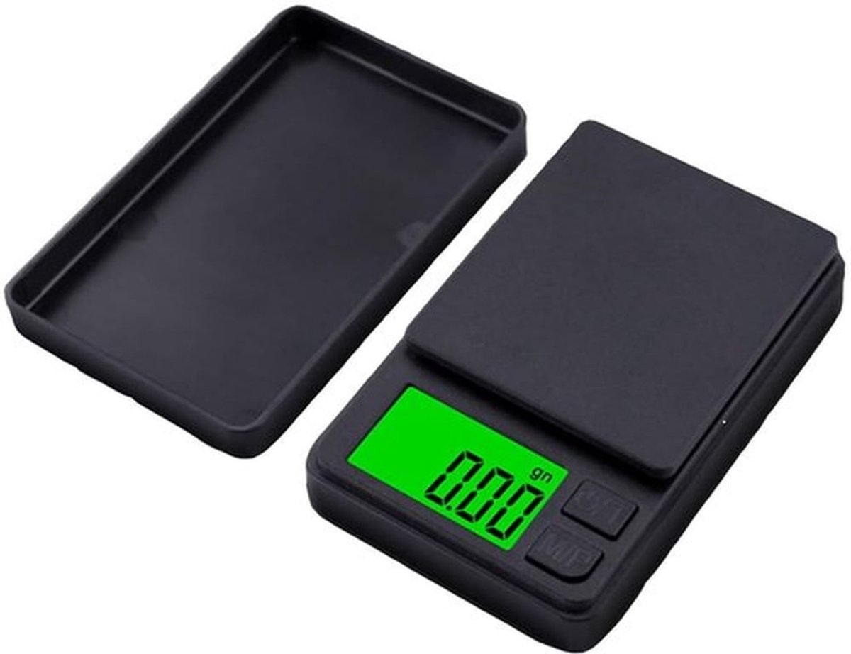 Sieradenweegschaal 1000g x 0,01g - Zwart Digitale Reisweegschaal Mini Digitale Weegschaal Kleine Zakweegschaal Reisweegschaal Keukenweegschaal Mini Digitale Weegschaal