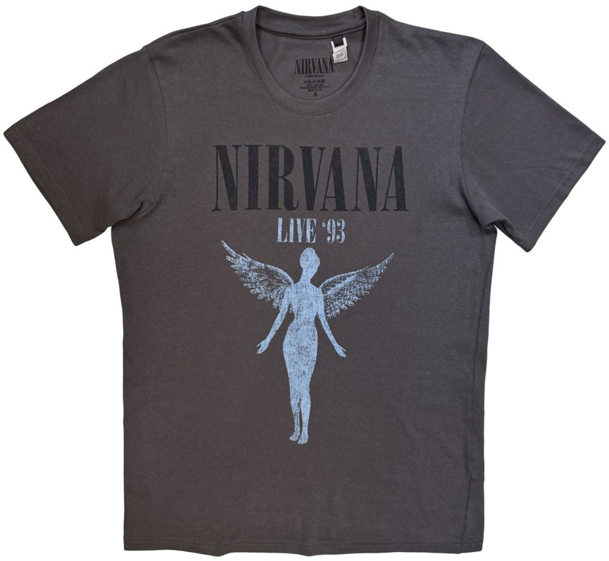 Nirvana - Live '93 Angel Heren Tshirt - XL - Grijs