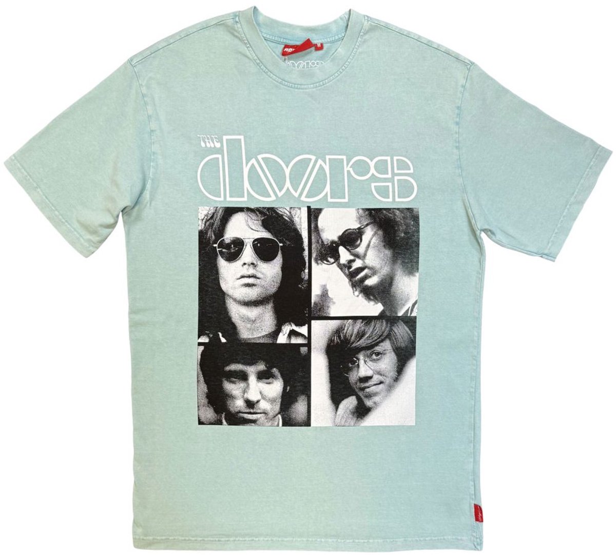 The Doors - Unplugged Squares Wash Unisex Tshirt - M - Groen