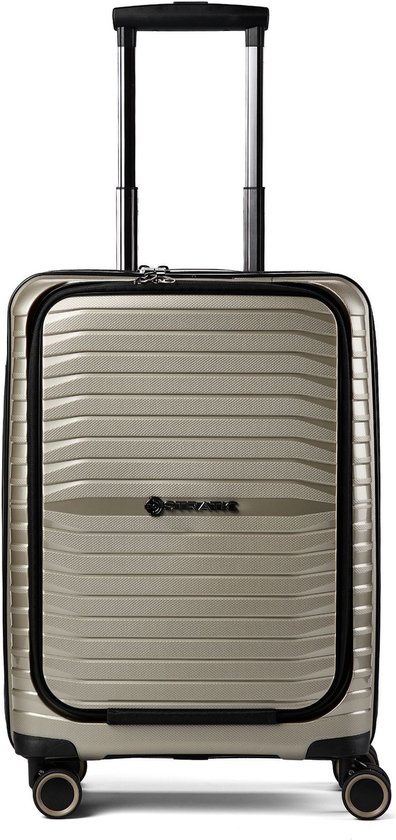 Stratic Bright + 4 wielen Cabinewagen 55 cm Laptopvak - Harde bagage - TSA slot - champagne