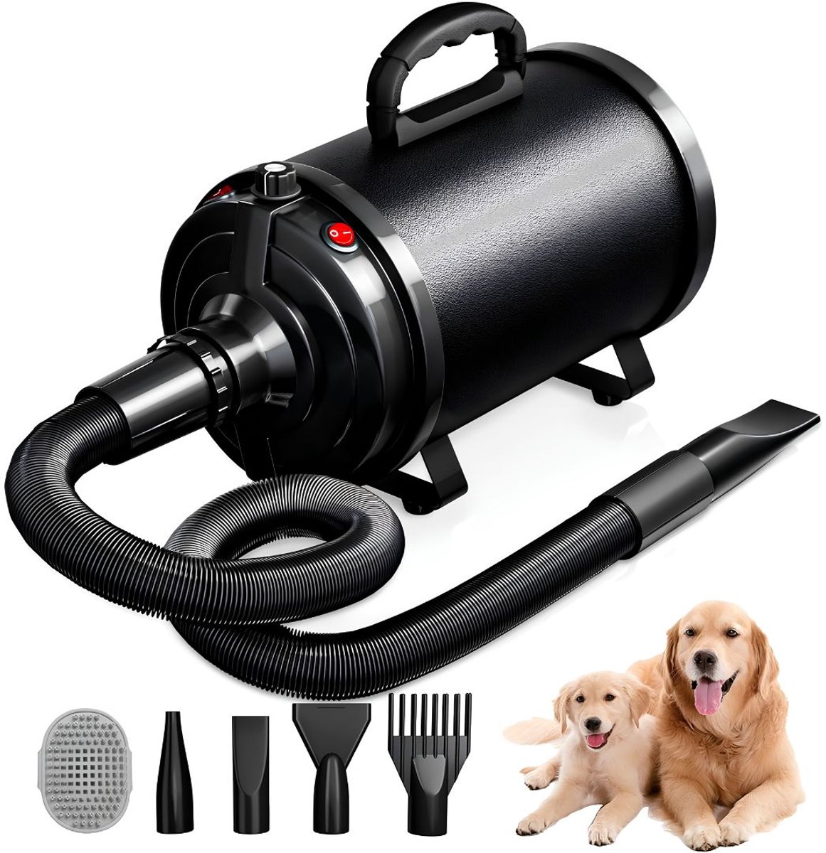 NIVA® Hondenfohn - Waterblazer - Waterblazer voor Honden - Zwart - 41cm x 30cm x 19cm