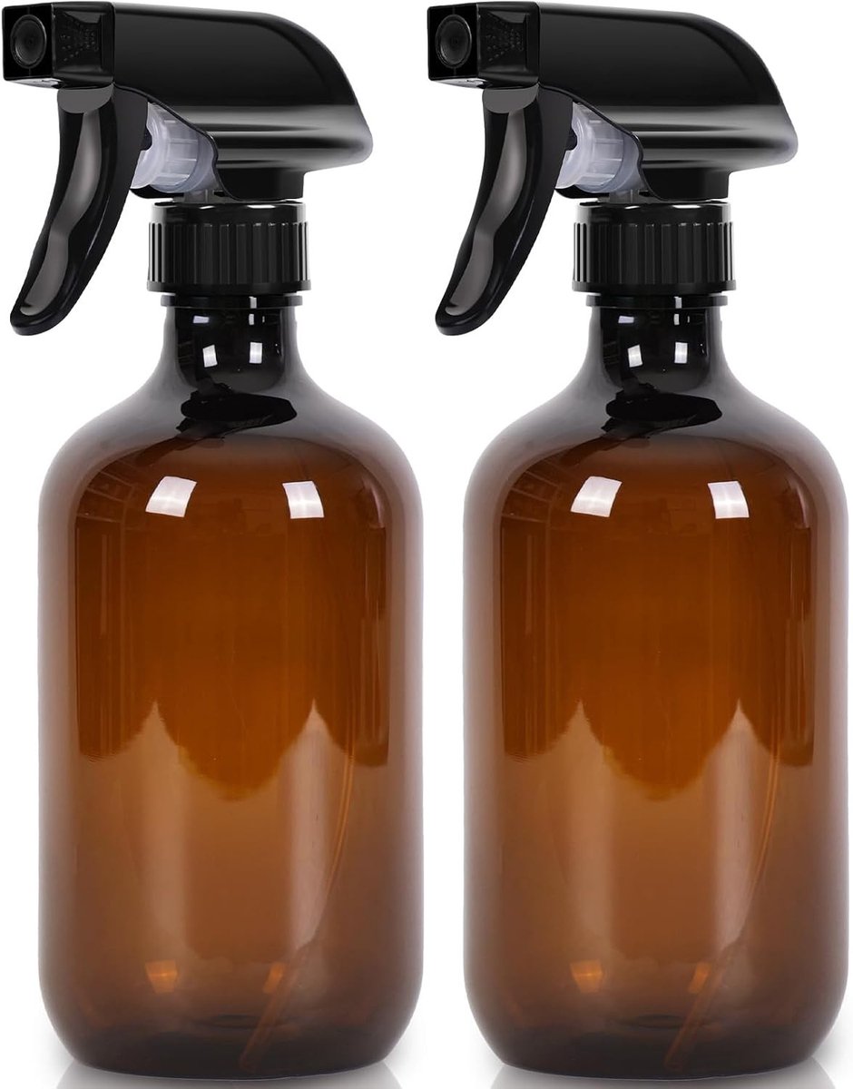 Reinigingswater Spuitfles - Bruin - 500 ml - Kunststof Sproeier met Verstelbare Mondstuk - Voor Planten en Tuin