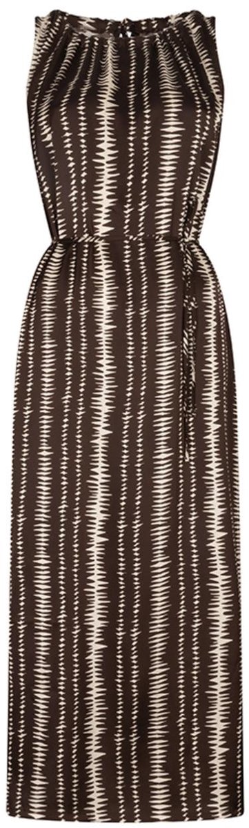 Lofty Manner - Dress Rox - Brown Stripe Print