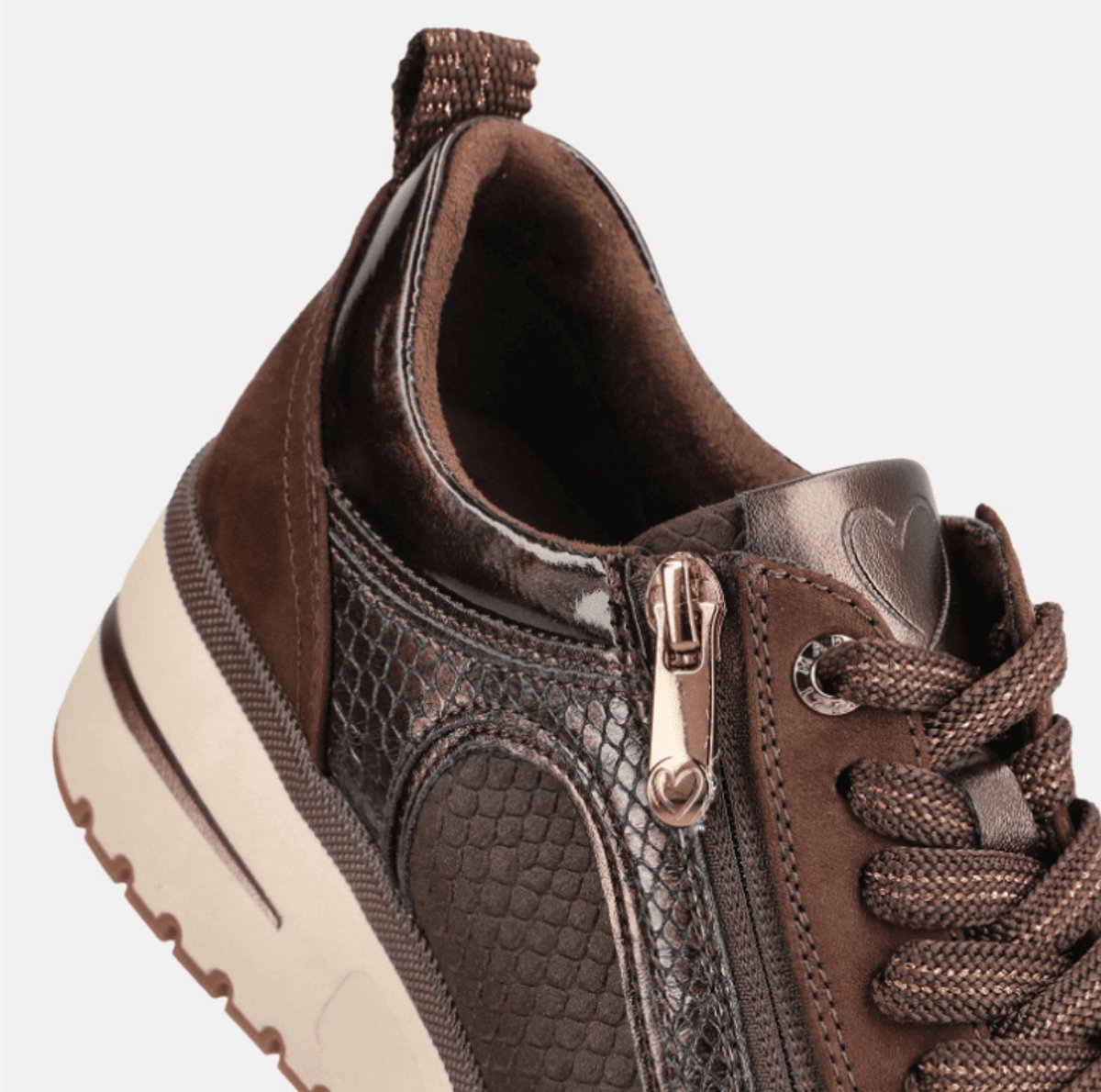 Marco Tozzi Dames Sneaker | Bruin | Maat: 41
