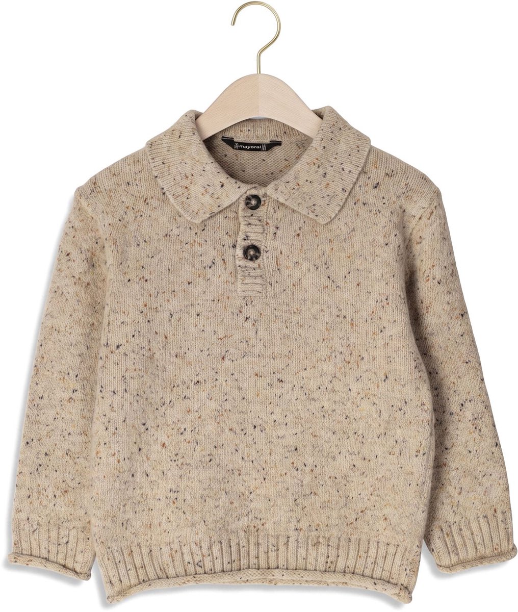 MAYORAL Polo Sweater Truien & Vesten Jongens - Sweater - Hoodie - Vest- Beige - Maat 134
