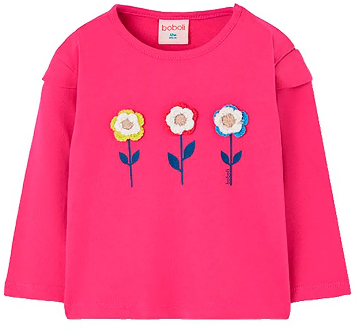 Boboli 314021 T-shirt Met Lange Mouwen Rood,Roze 8 Years Meisje