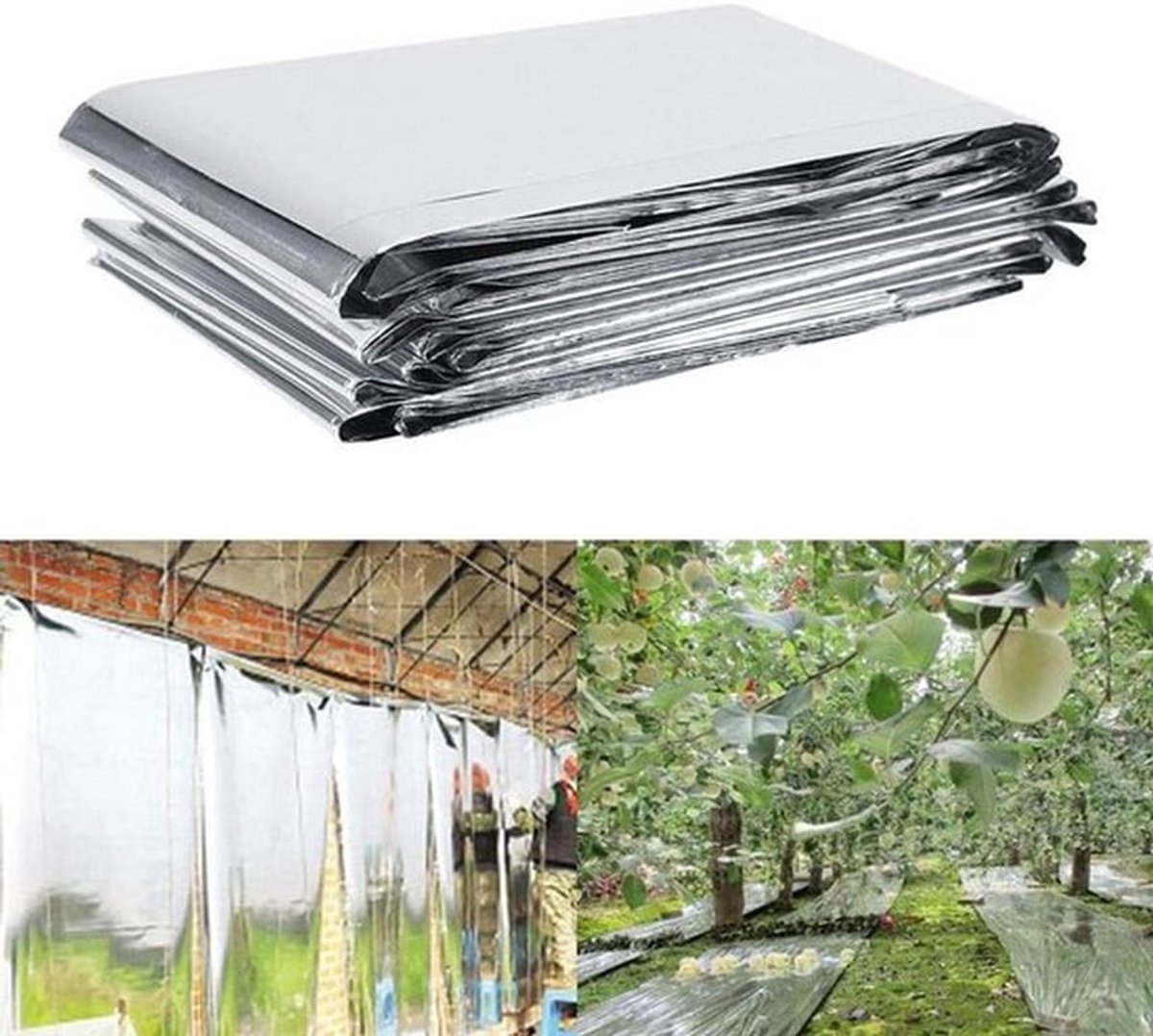 Plant Reflecterende Film Zilver 210 x 120 cm - Hoge Reflecterende Folie voor Plantengroei - Mylar Films voor Zon Reflectie in Kas en Tuin - Planten Accessoire met reflecterende werking