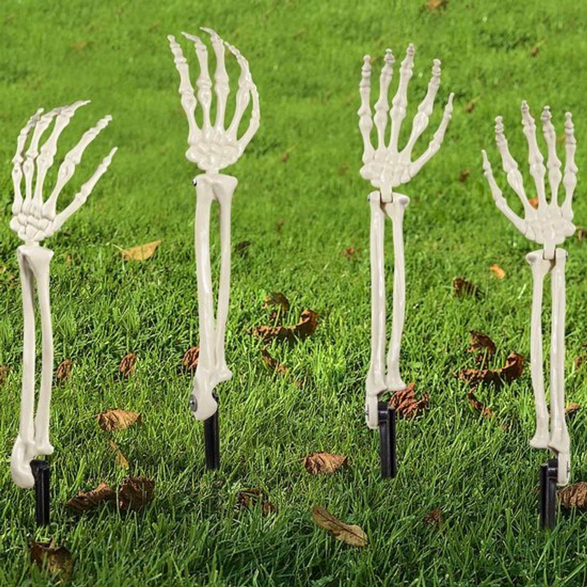 Halloween realistische skeletpalen - zombie geest arm spel - gescheiden kunststof skelet handen - werven teken voor Halloween rekwisieten - decoratie (2 paar)