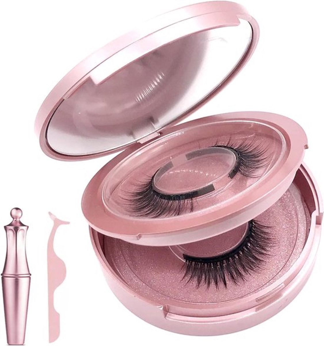 Lijmende Magnetische Wimpers - Natuurlijke Cluster Wimpers - Herbruikbare Wimperextensions-set - Valse Wimpers Cadeau voor Beginners - Eenvoudig Gebruik