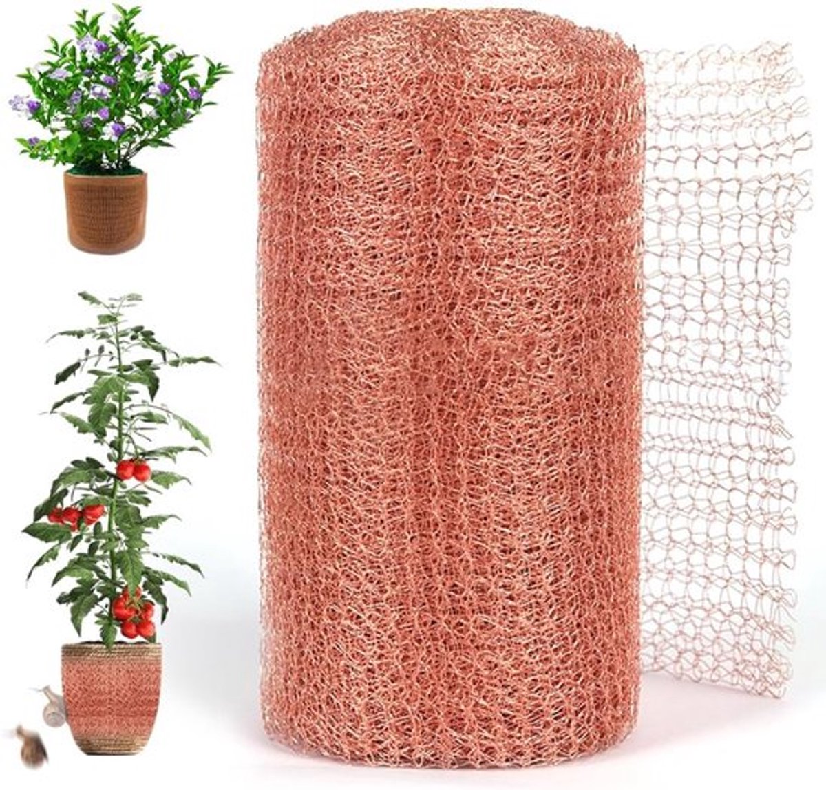 Tape tegen slakken - hekwerk - koperdraad - koperen gaas 12,7 cm x 15 m - anti-slakken hekwerk - slakkenkraag voor anti-slakken