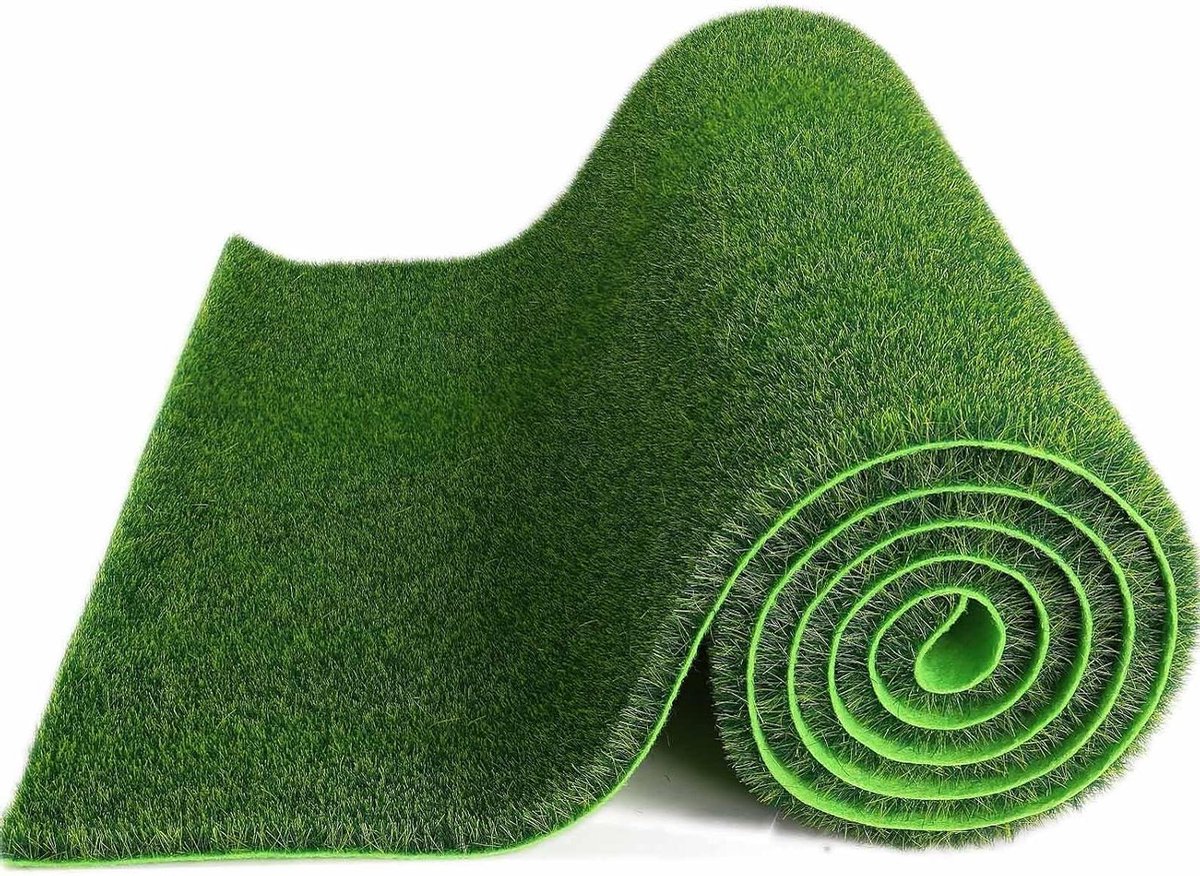 Kunstgras Mat - Modelbouw Gras Gazon - Diorama Bouwen - Realistische Textuur - 41x99 cm - Groen