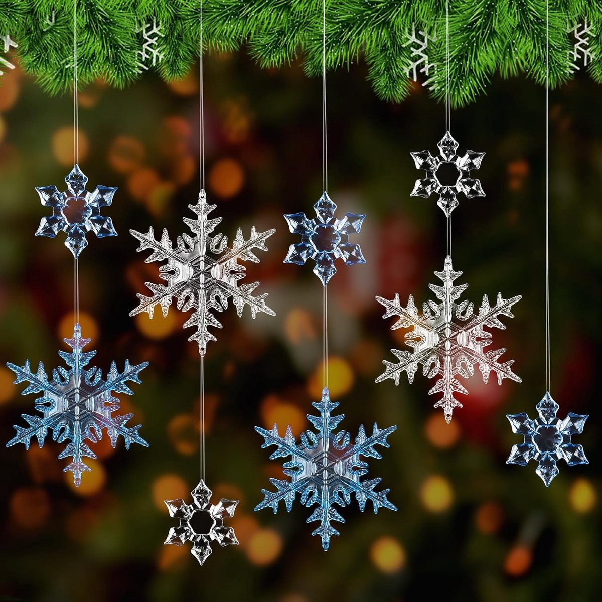 30 stuks acryl sneeuwvlokken voor je kerstboom