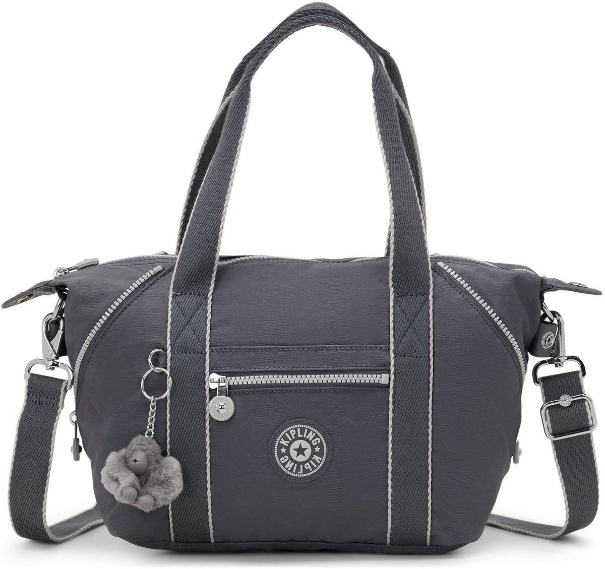 kipling handtas schoudertas Art Mini Handbag Moonlit Grey grijs