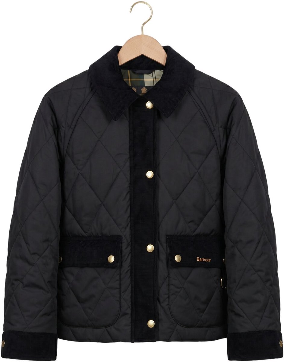 BARBOUR Kilnwick Quilted Jacket Jassen Dames - Winterjas - Zwart - Maat XL