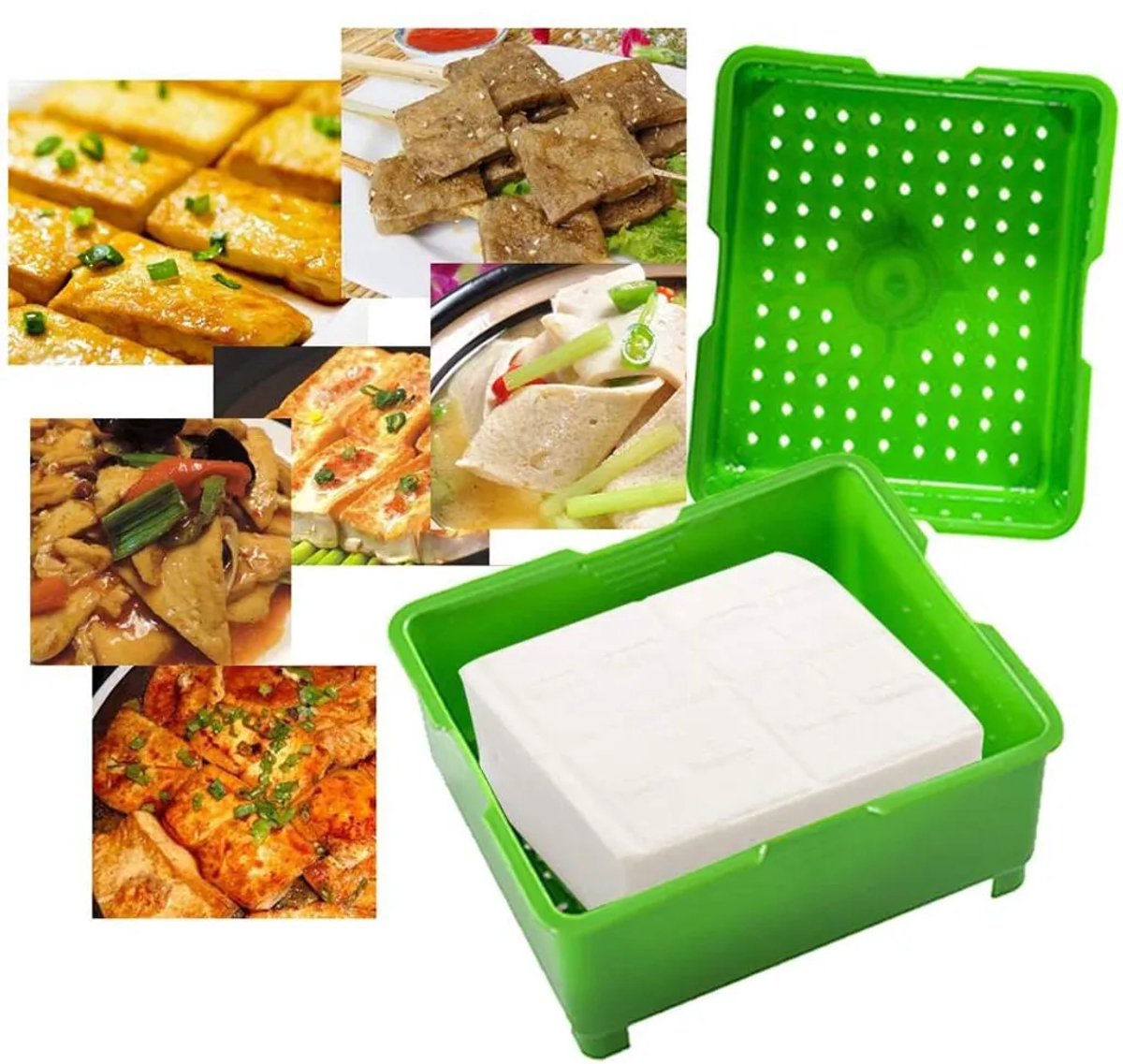 Tofu-persmachine – Een unieke en stijlvolle tofu-persmachine die uw tofu een frisse, nieuwe uitstraling geeft.
