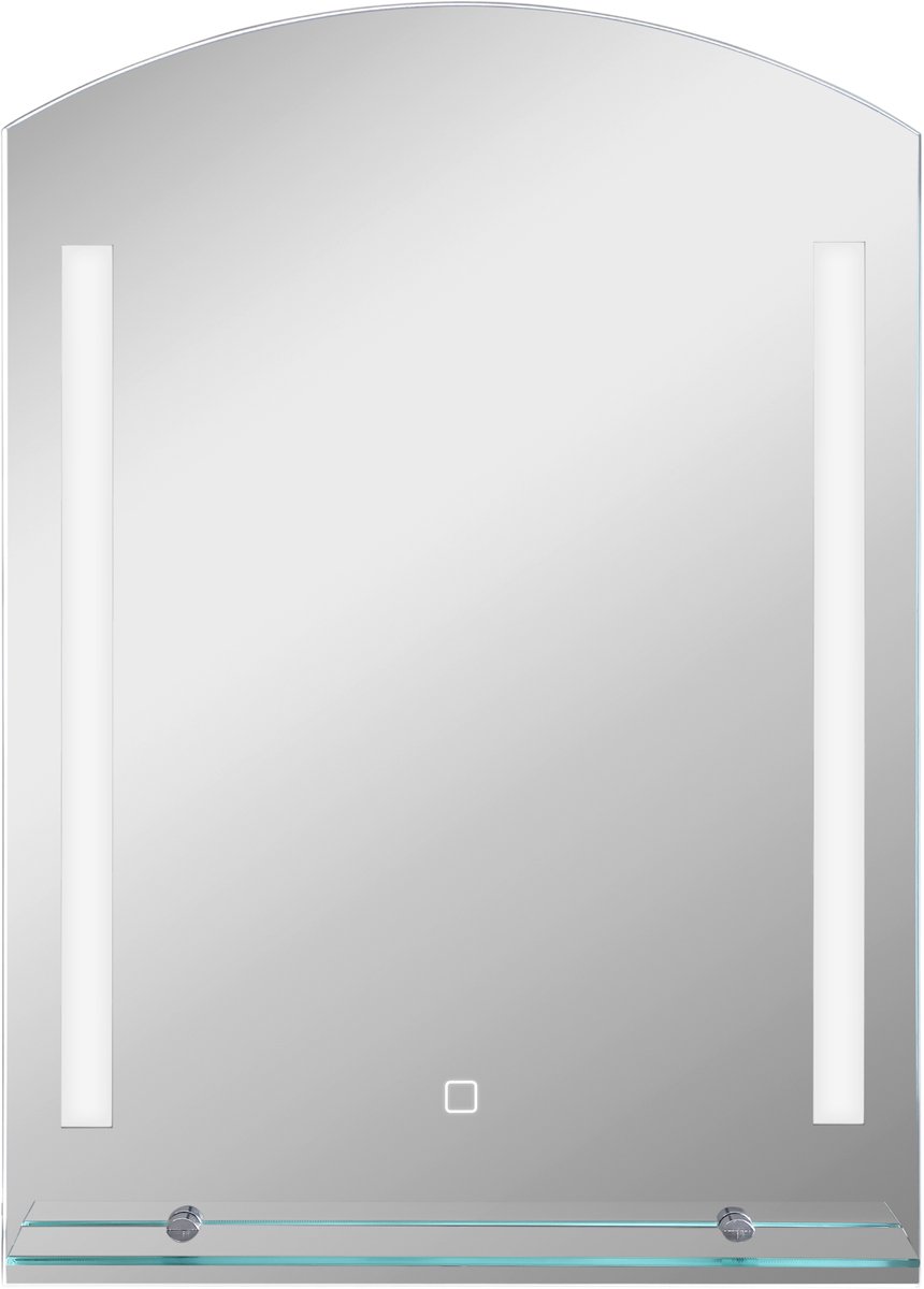 LED Badkamerspiegel Dimbare Verlichting & Glazen Planchet 70x50 cm