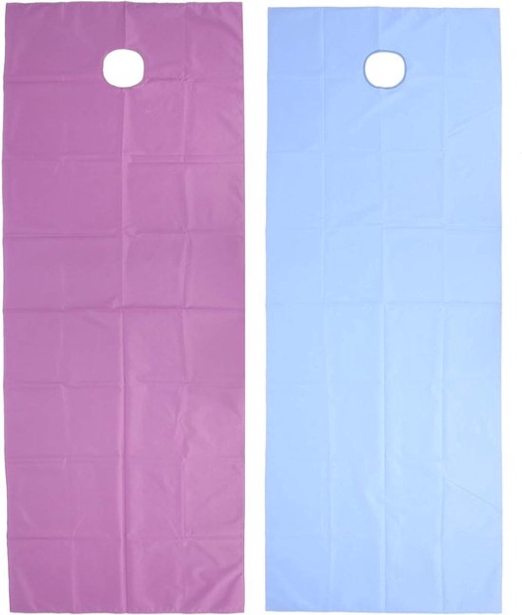 Waterdichte Massagetafel Bed Cover voor Schoonheidssalon en SPA - Beschermende Barrière (75 x 200 cm) - Paars en Blauw - Massage Tafel Laken met Open Gat Type