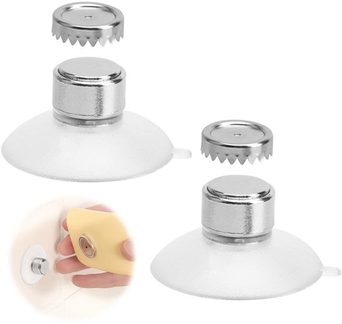 Zeephouder Magnetisch - 2 Stuks - Roestvrij Staal