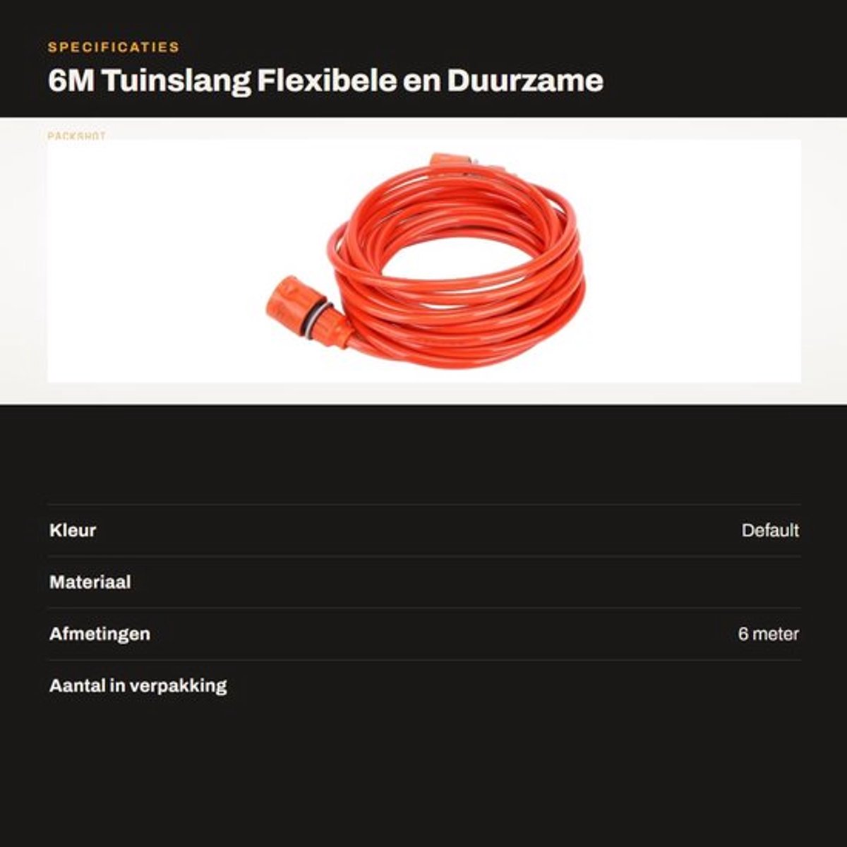 Tuinslang 6 Meter - Flexibele Tuinslang - Antivries - Waterdicht - Tuinslang met Snelle Aansluiting - Duurzaam Kunststof - Waterdarm