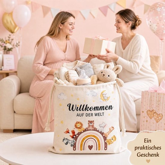 Cadeauset voor geboorte meisje met geschenktas en wenskaart — afbeelding 5