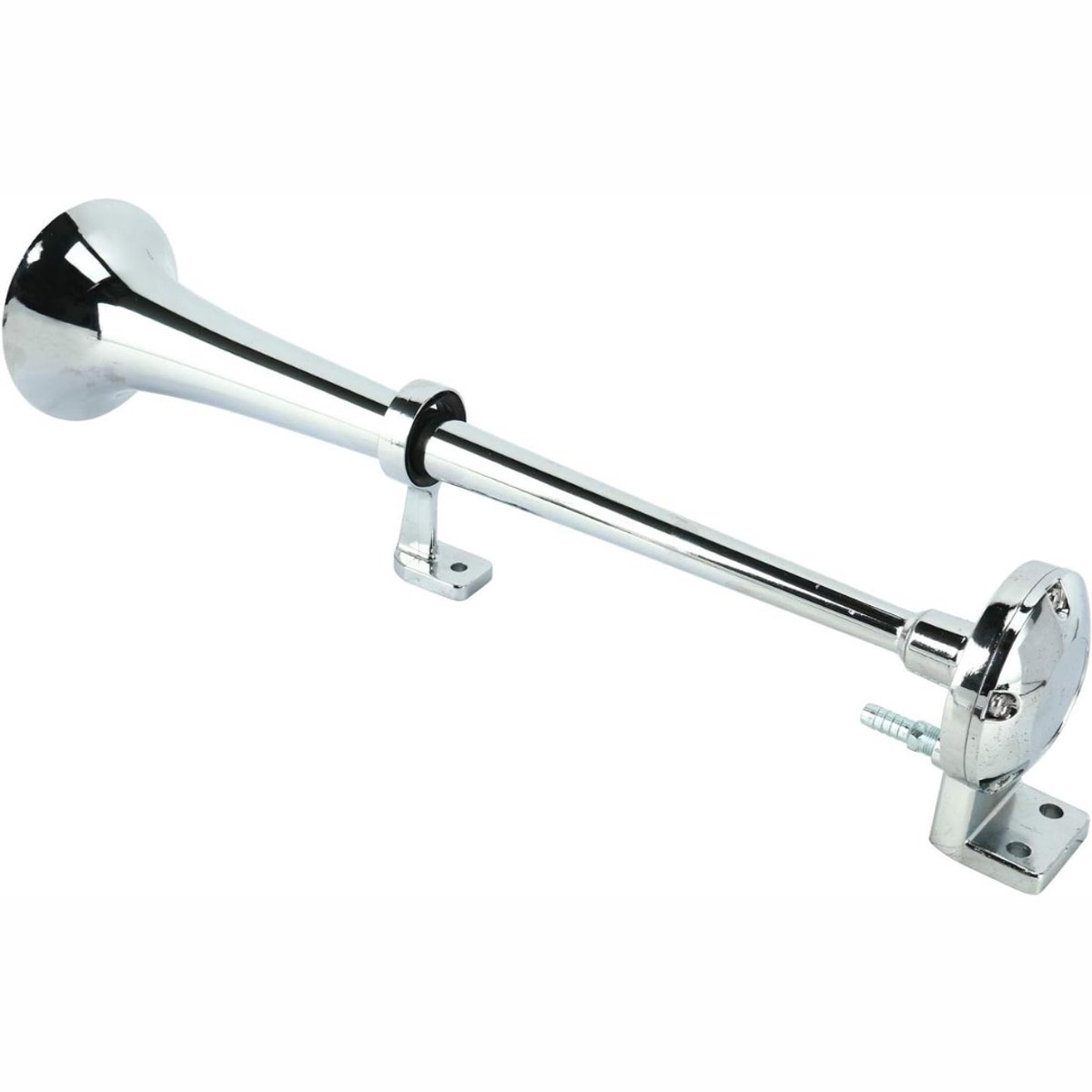 KIRA® Luchthoorn - Krachtige Toeter met Diep Geluid - Geschikt voor Auto, Boot & Vrachtwagen - Zilver - 35cm x 5cm x 10cm